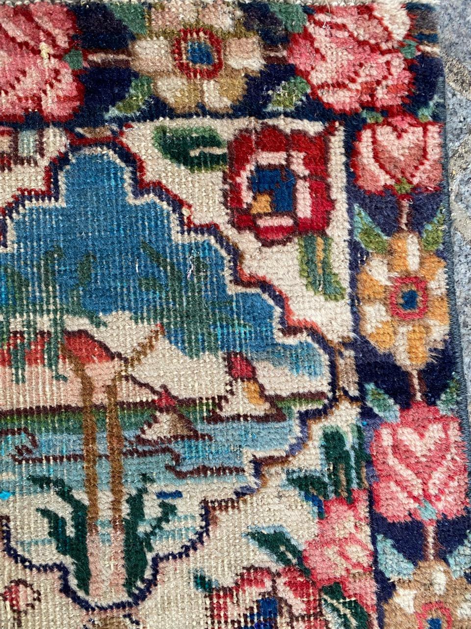 Bobyrug’s Pretty Vintage Decorative Mahal Rug For Sale 12