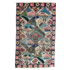 Bobyrug’s Pretty Vintage Decorative Mahal Rug