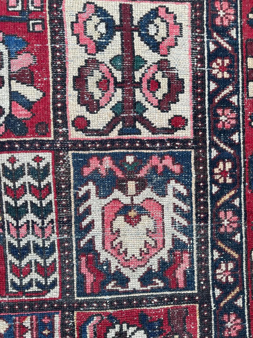 Bobyrug’s Pretty vintage distressed Bakhtiar rug  For Sale 3
