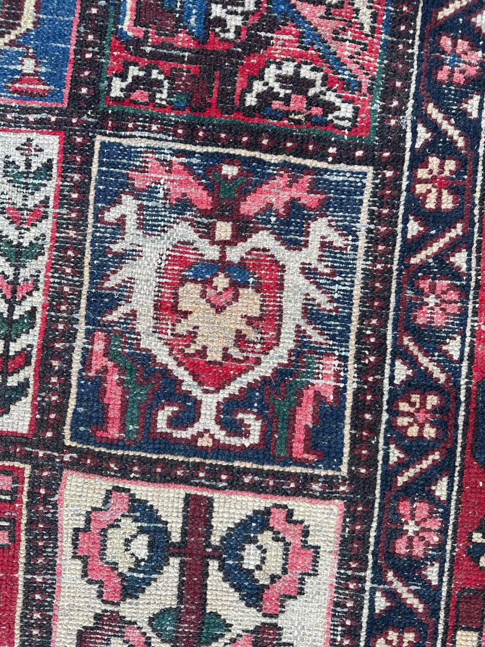 Bobyrug’s Pretty vintage distressed Bakhtiar rug  For Sale 4