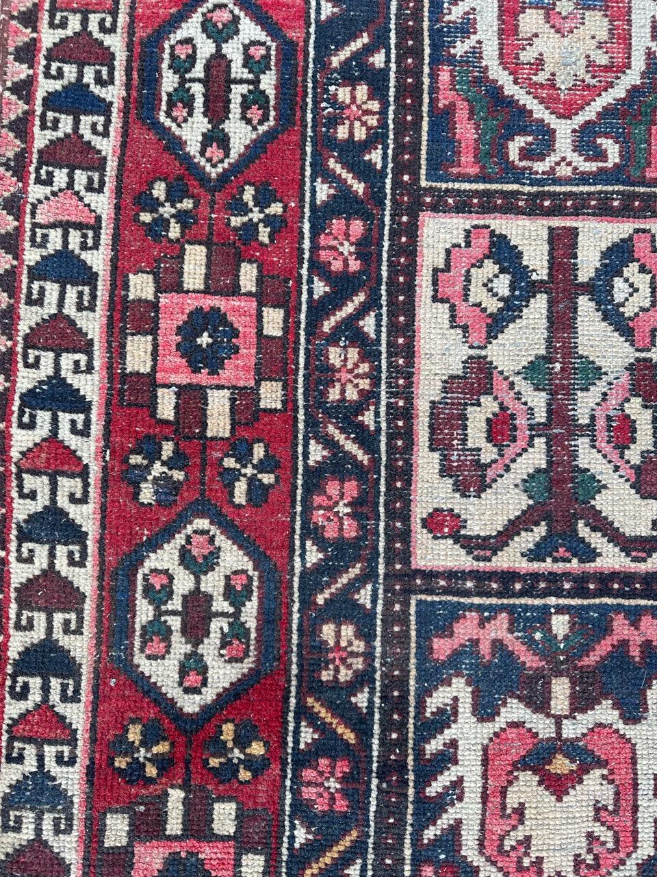 Bobyrug’s Pretty vintage distressed Bakhtiar rug  For Sale 6