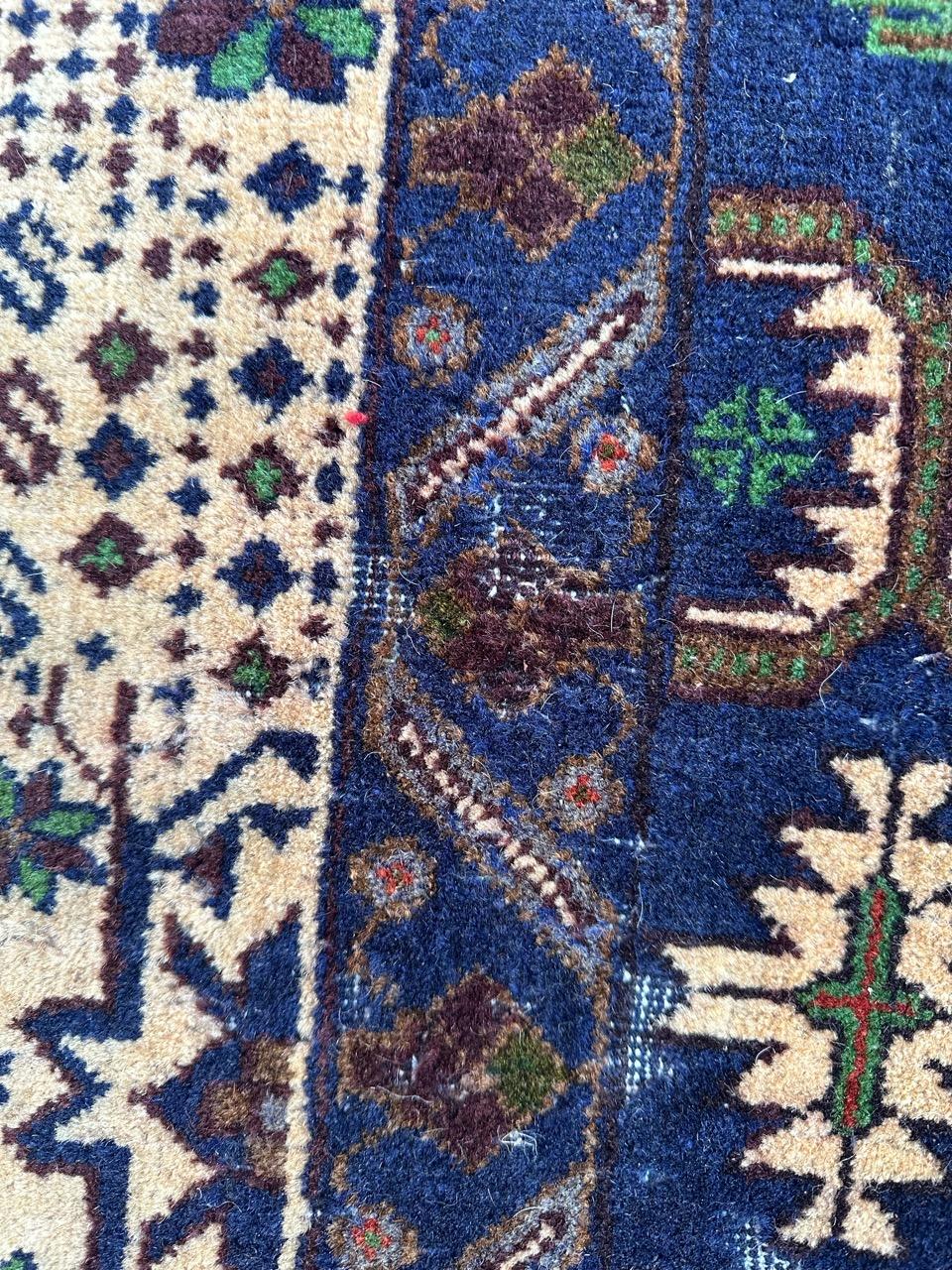 Bobyrug’s Pretty vintage distressed Baluch Afghan rug  For Sale 8