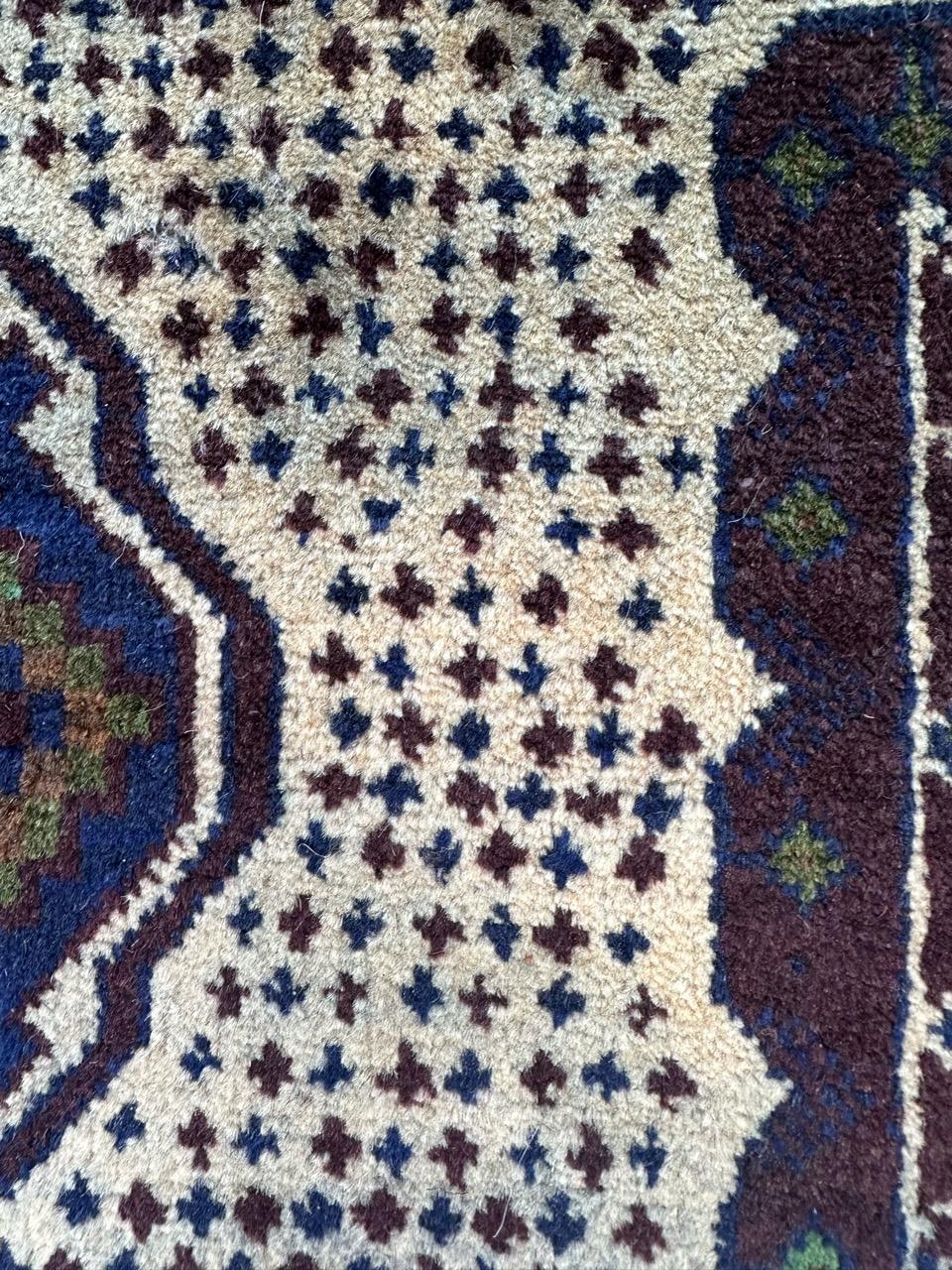 Bobyrug’s Pretty vintage distressed Baluch Afghan rug  For Sale 10