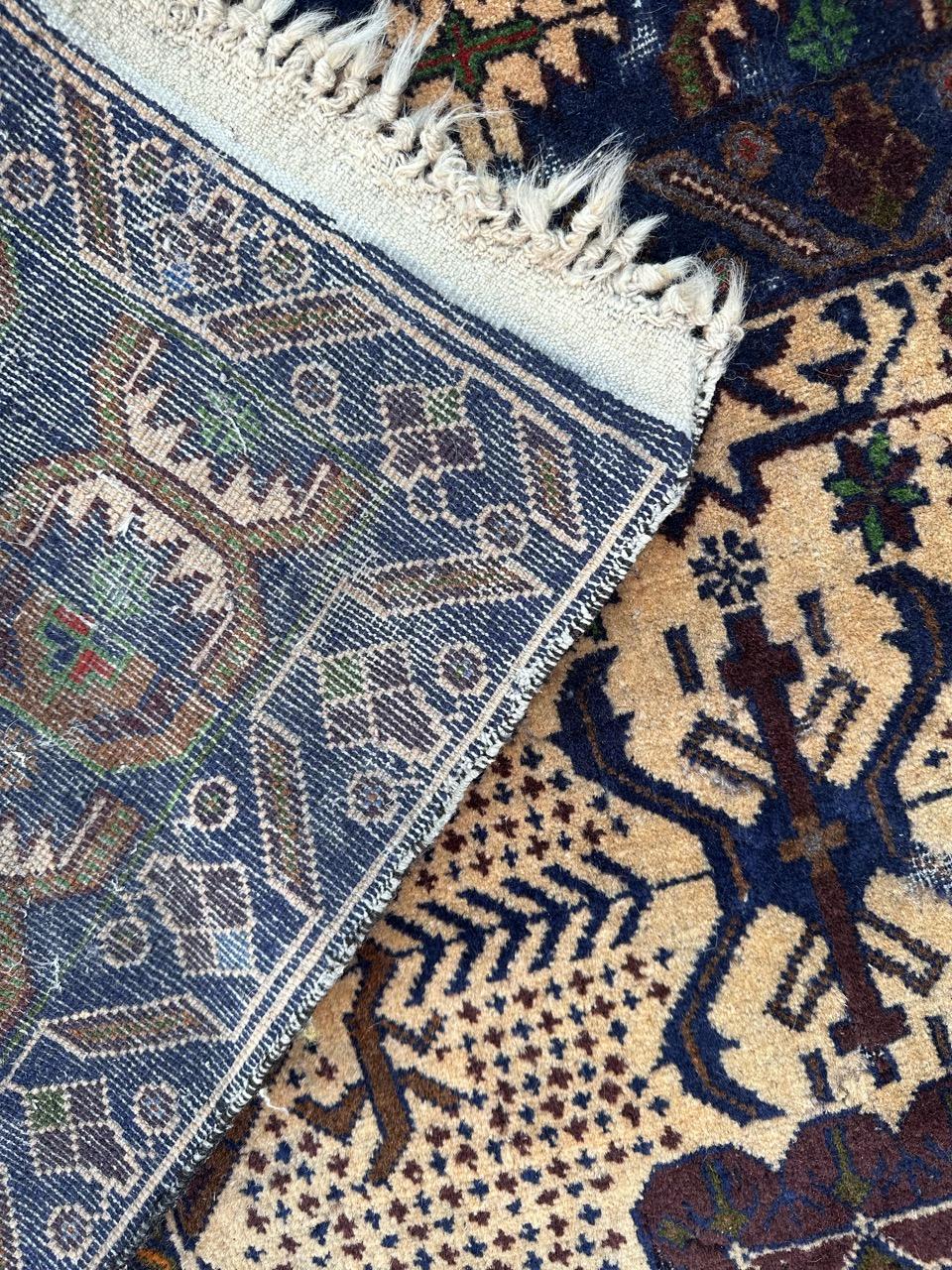 Bobyrug’s Pretty vintage distressed Baluch Afghan rug  For Sale 11