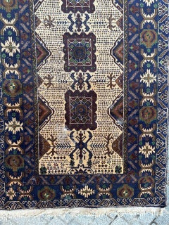 Bobyrug’s Pretty vintage distressed Baluch Afghan rug