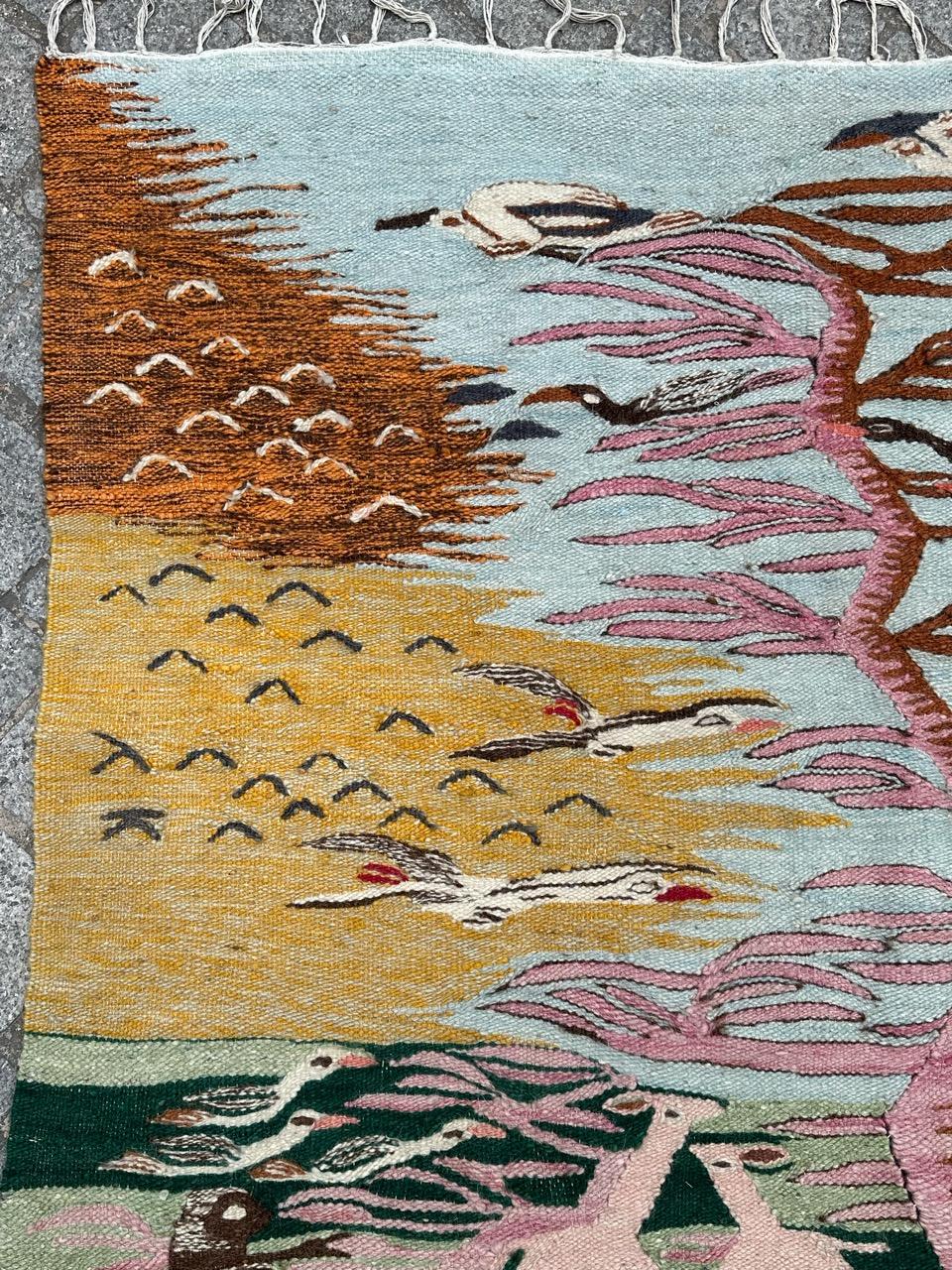 Bobyrug's Pretty Vintage ägyptischen Wandteppich (20. Jahrhundert) im Angebot
