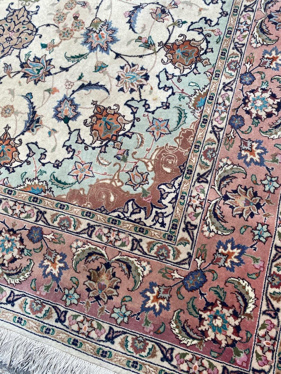 Schöner Tabriz-Teppich im Vintage-Stil im Angebot 3