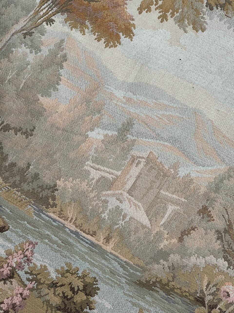Schöner französischer Jacquard-Wandteppich im Aubusson-Stil, Vintage im Angebot 3