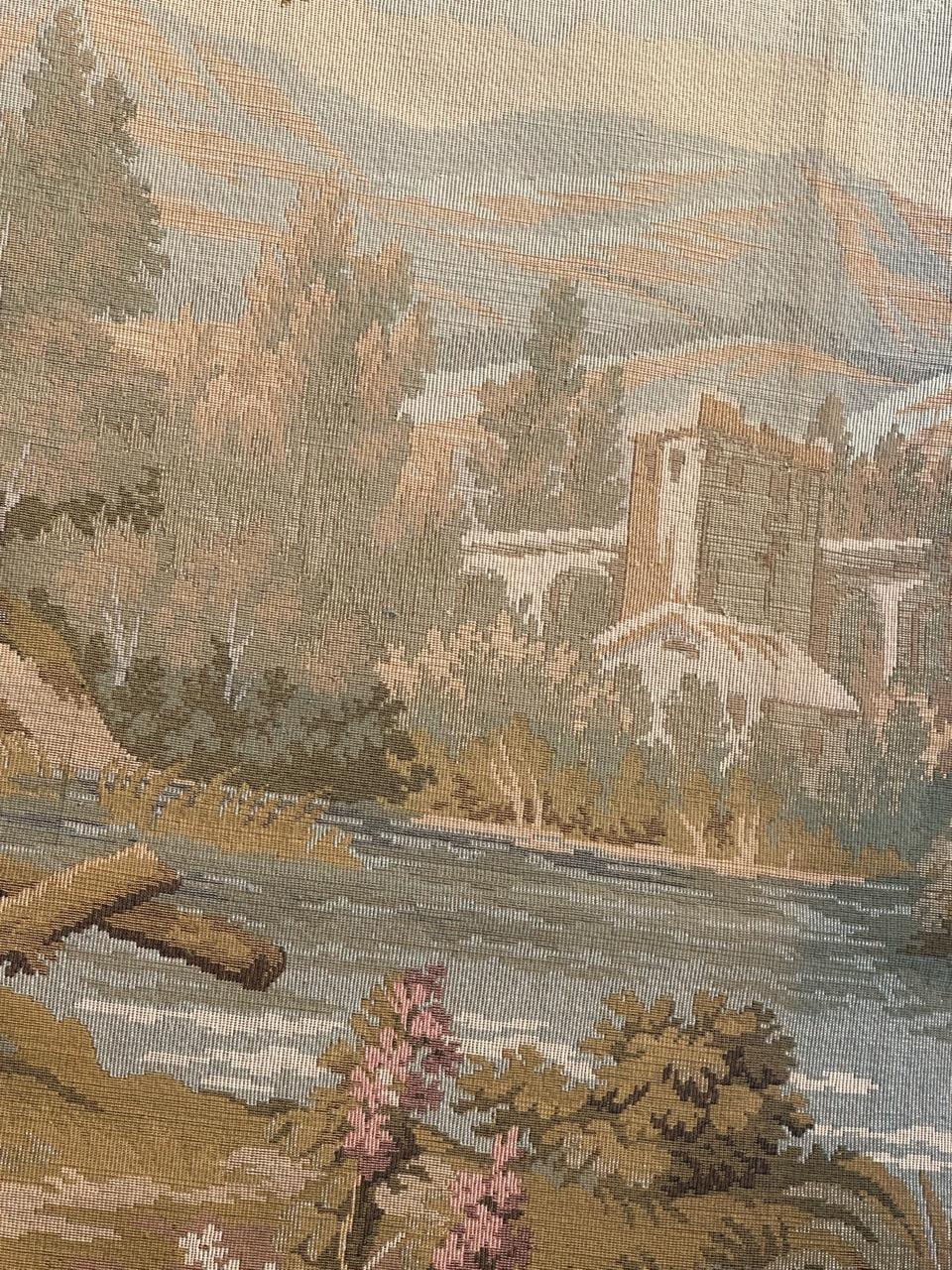 Pretty Vintage Französischer Jacquard-Wandteppich im Aubusson-Stil im Angebot 4