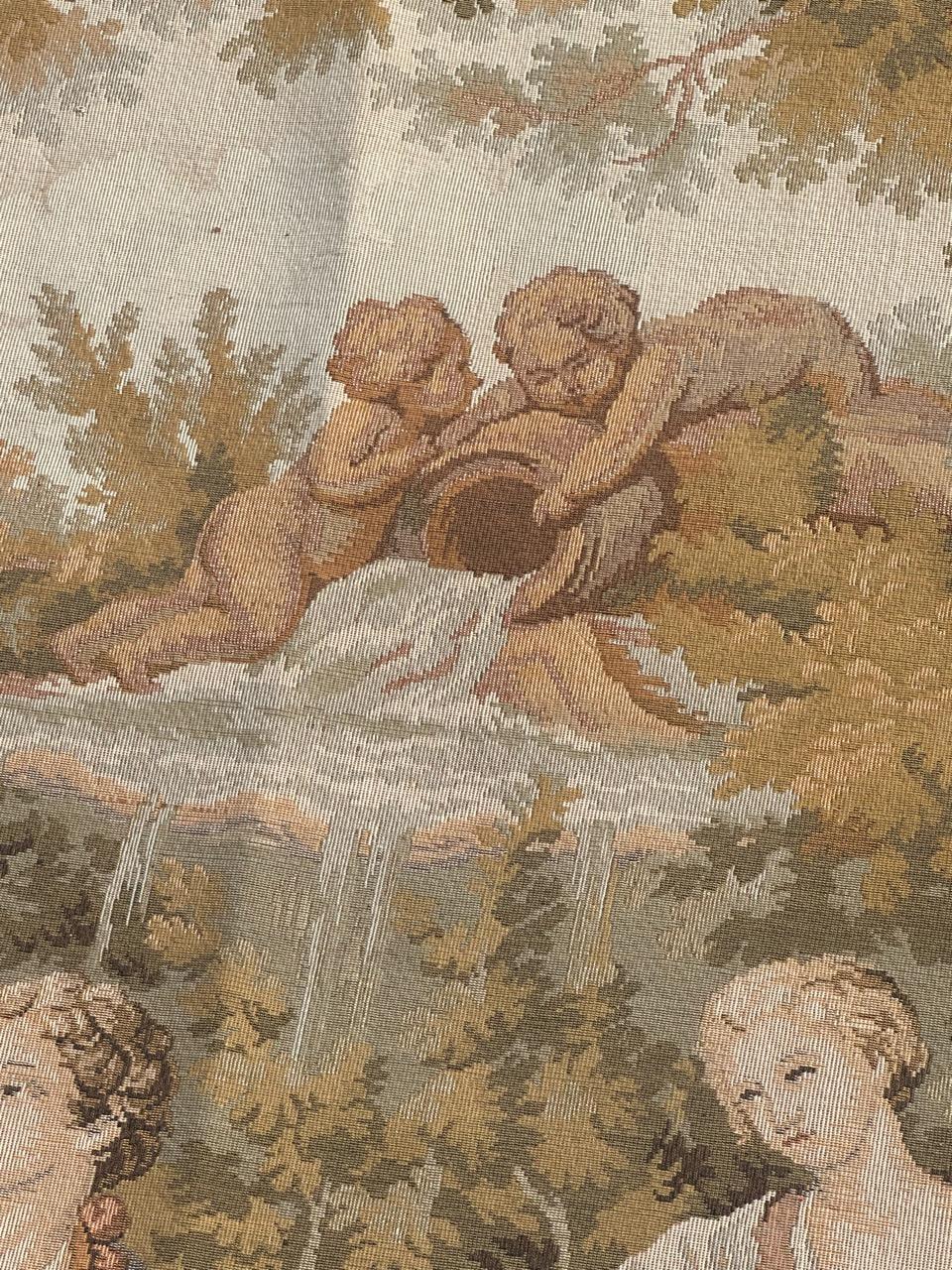 Pretty Vintage Französischer Jacquard-Wandteppich im Aubusson-Stil im Angebot 5