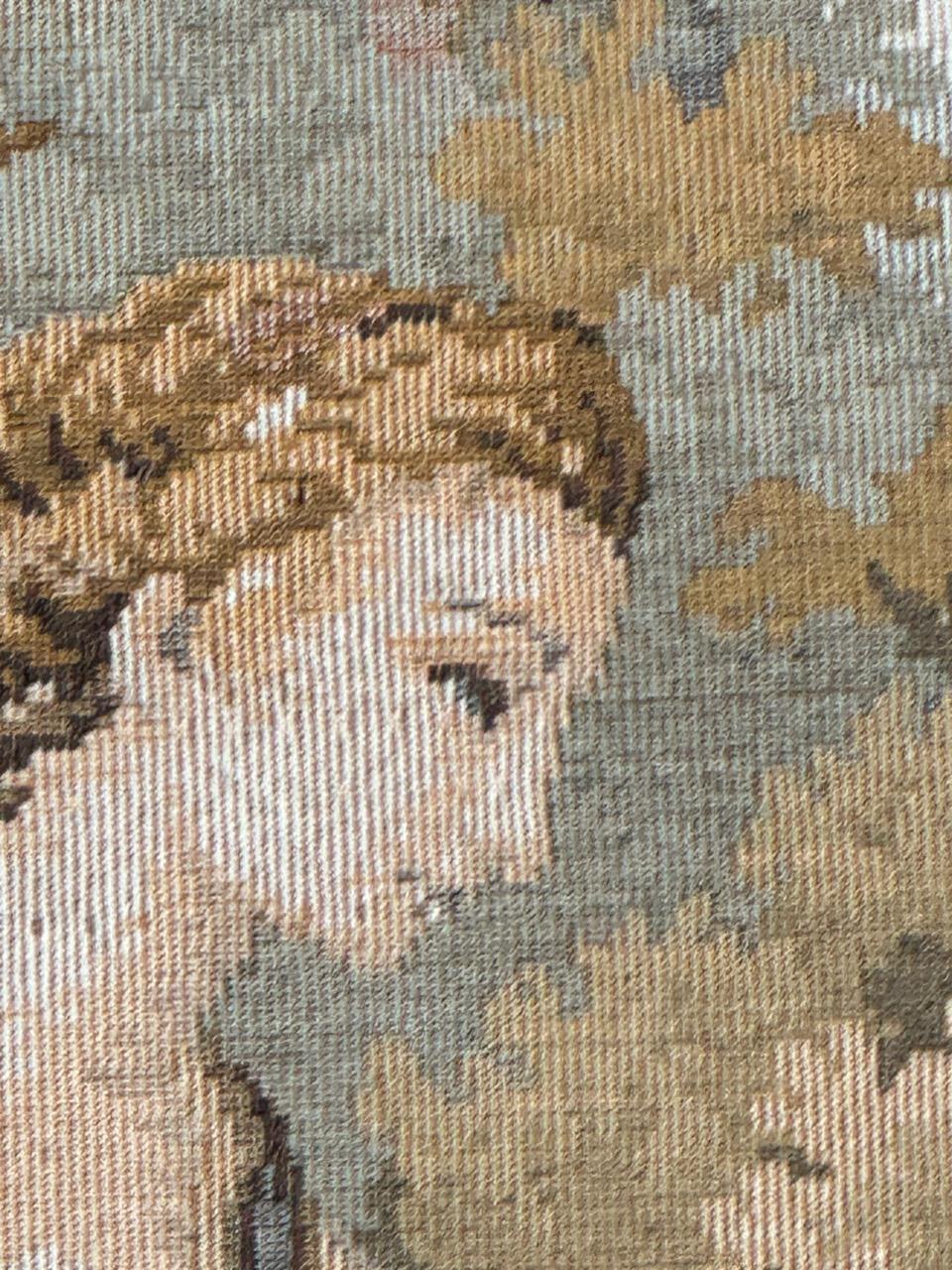 Schöner französischer Jacquard-Wandteppich im Aubusson-Stil, Vintage im Angebot 5