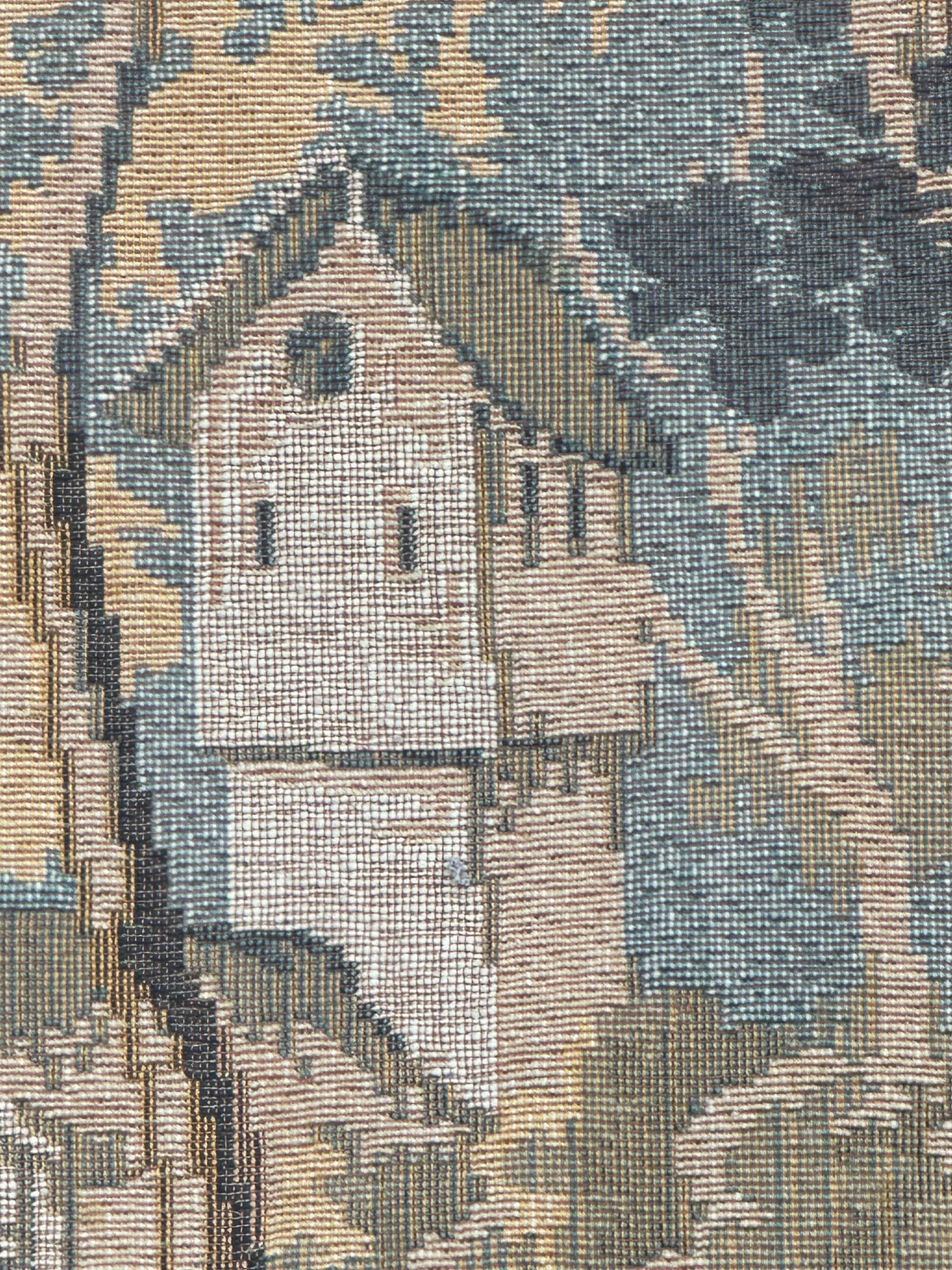 Schöner französischer Jacquard-Wandteppich im Aubusson-Stil, Vintage im Angebot 5