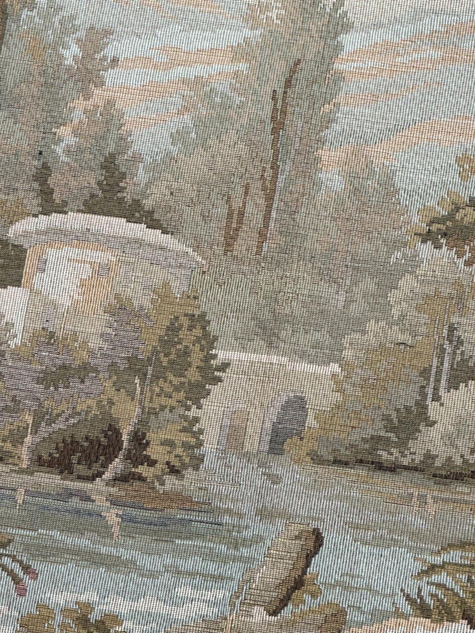 Schöner französischer Jacquard-Wandteppich im Aubusson-Stil, Vintage im Angebot 6
