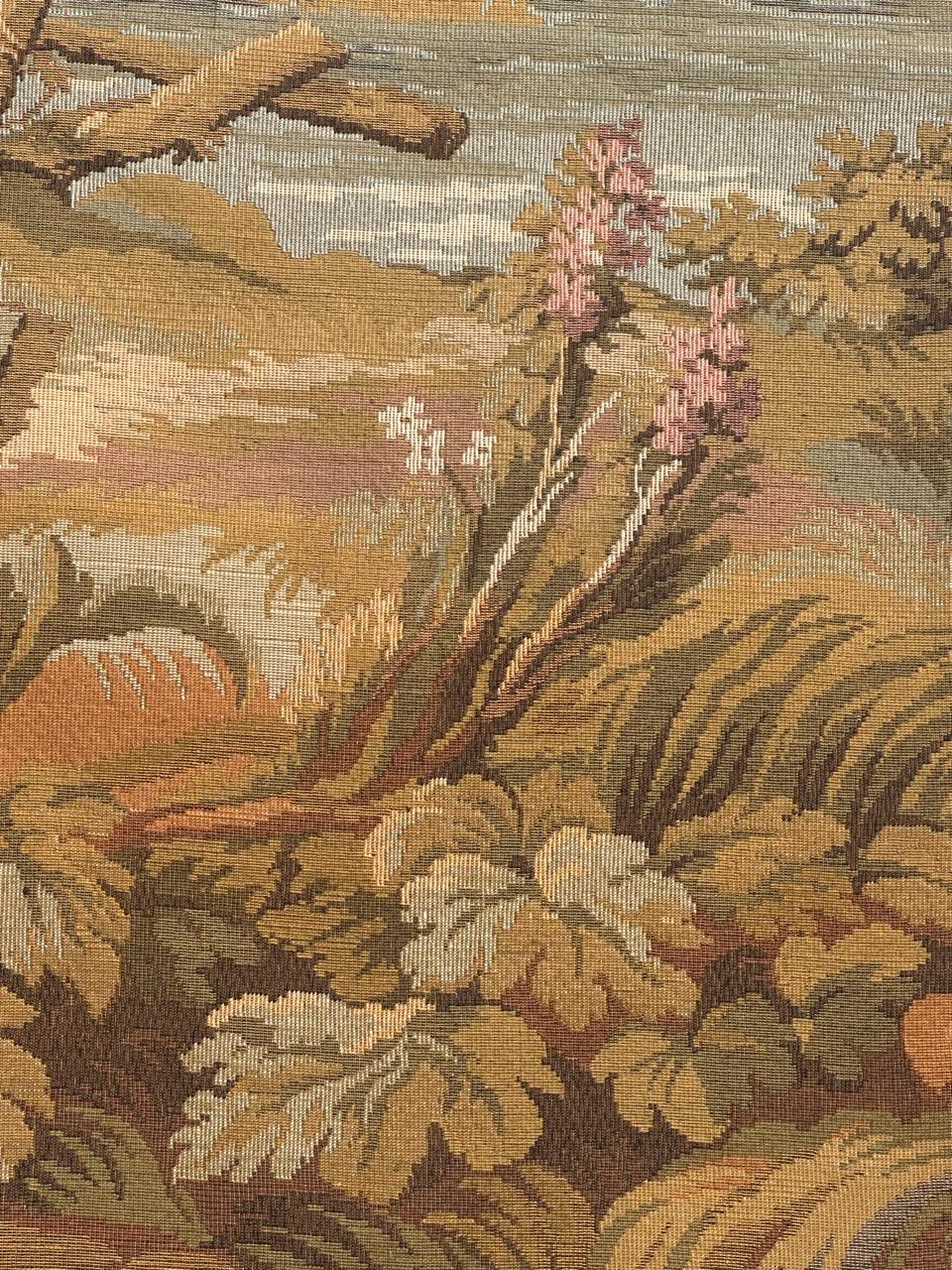 Pretty Vintage Französischer Jacquard-Wandteppich im Aubusson-Stil im Angebot 7