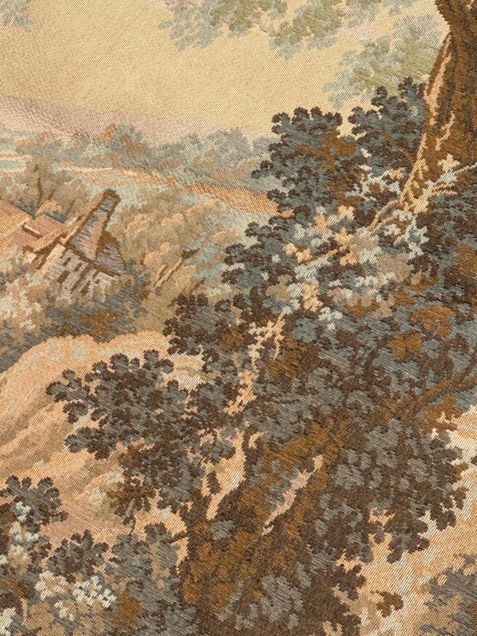 Grazioso arazzo jacquard francese d'epoca in stile Aubusson in vendita 6