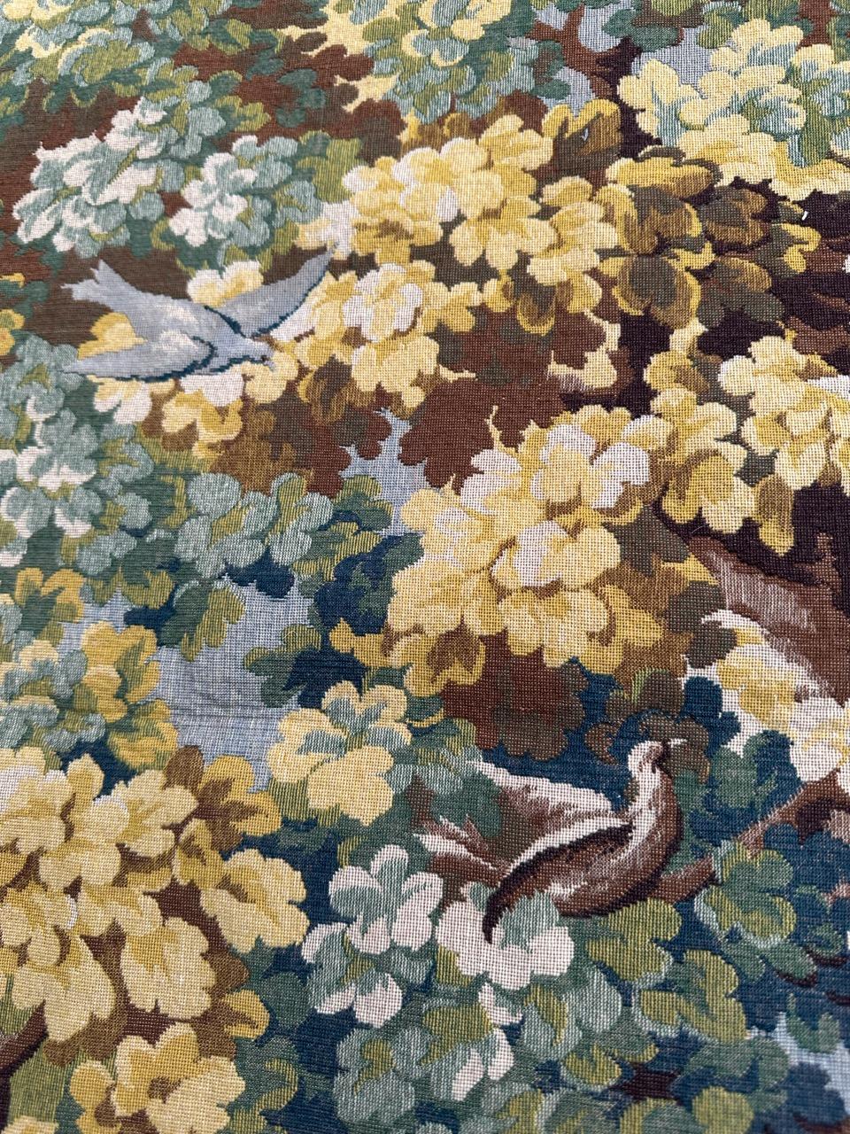 Schöner französischer Jacquard-Wandteppich im Aubusson-Stil im Vintage-Stil im Angebot 7