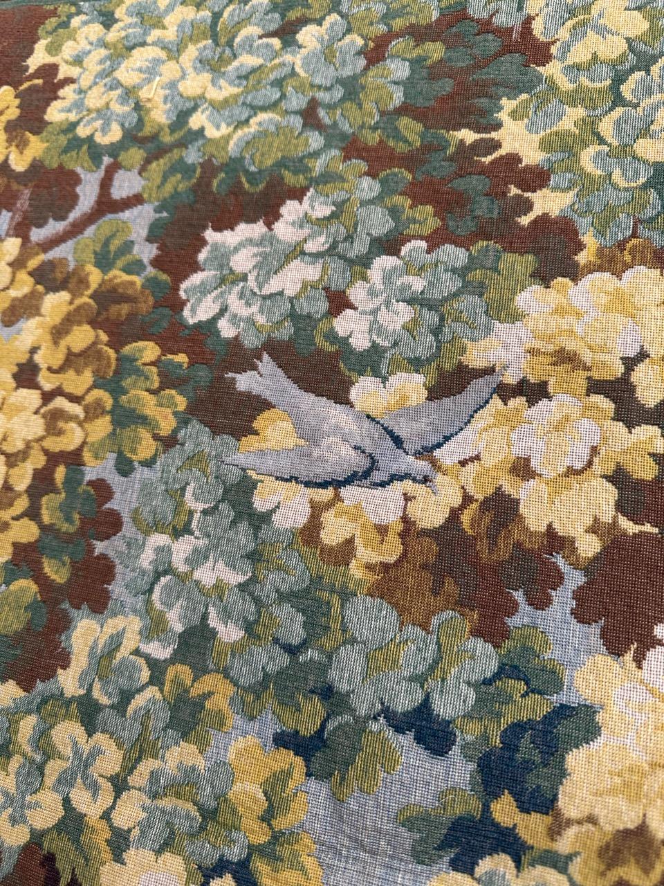 Schöner französischer Jacquard-Wandteppich im Aubusson-Stil im Vintage-Stil im Angebot 8