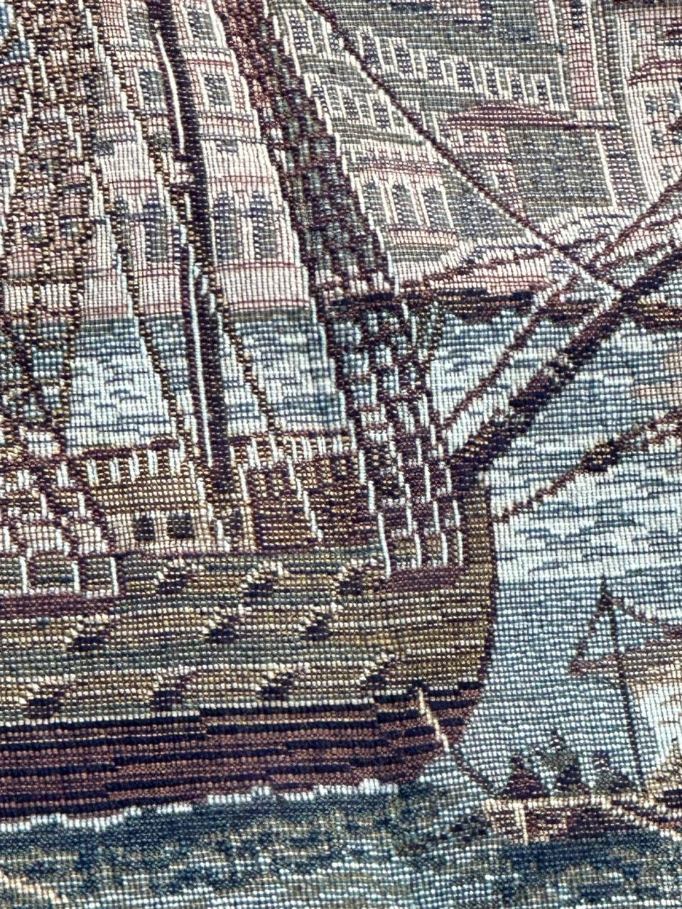 Schöner französischer Jacquard-Wandteppich im Aubusson-Stil, Vintage im Angebot 8