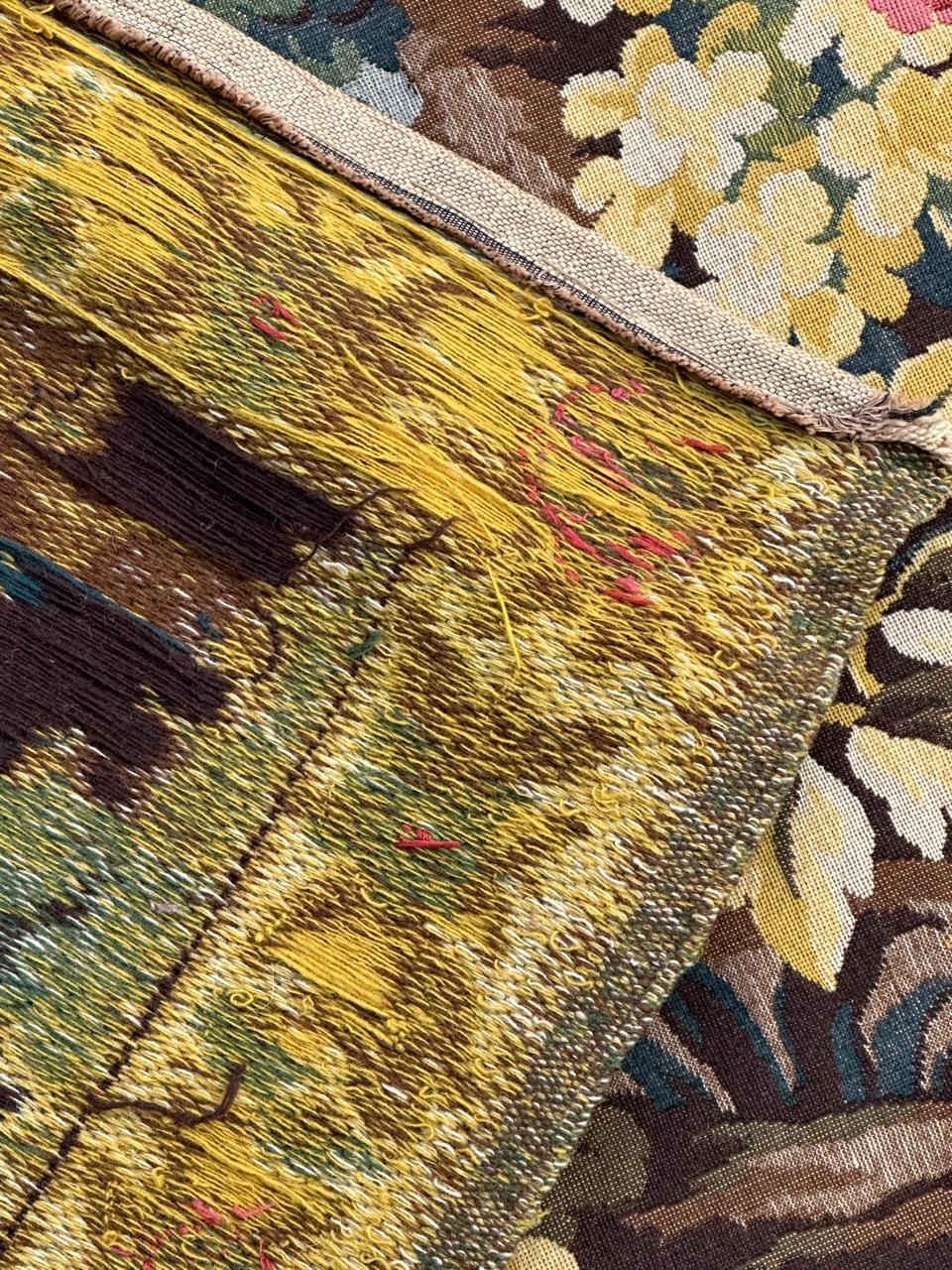 Schöner französischer Jacquard-Wandteppich im Aubusson-Stil im Vintage-Stil im Angebot 13