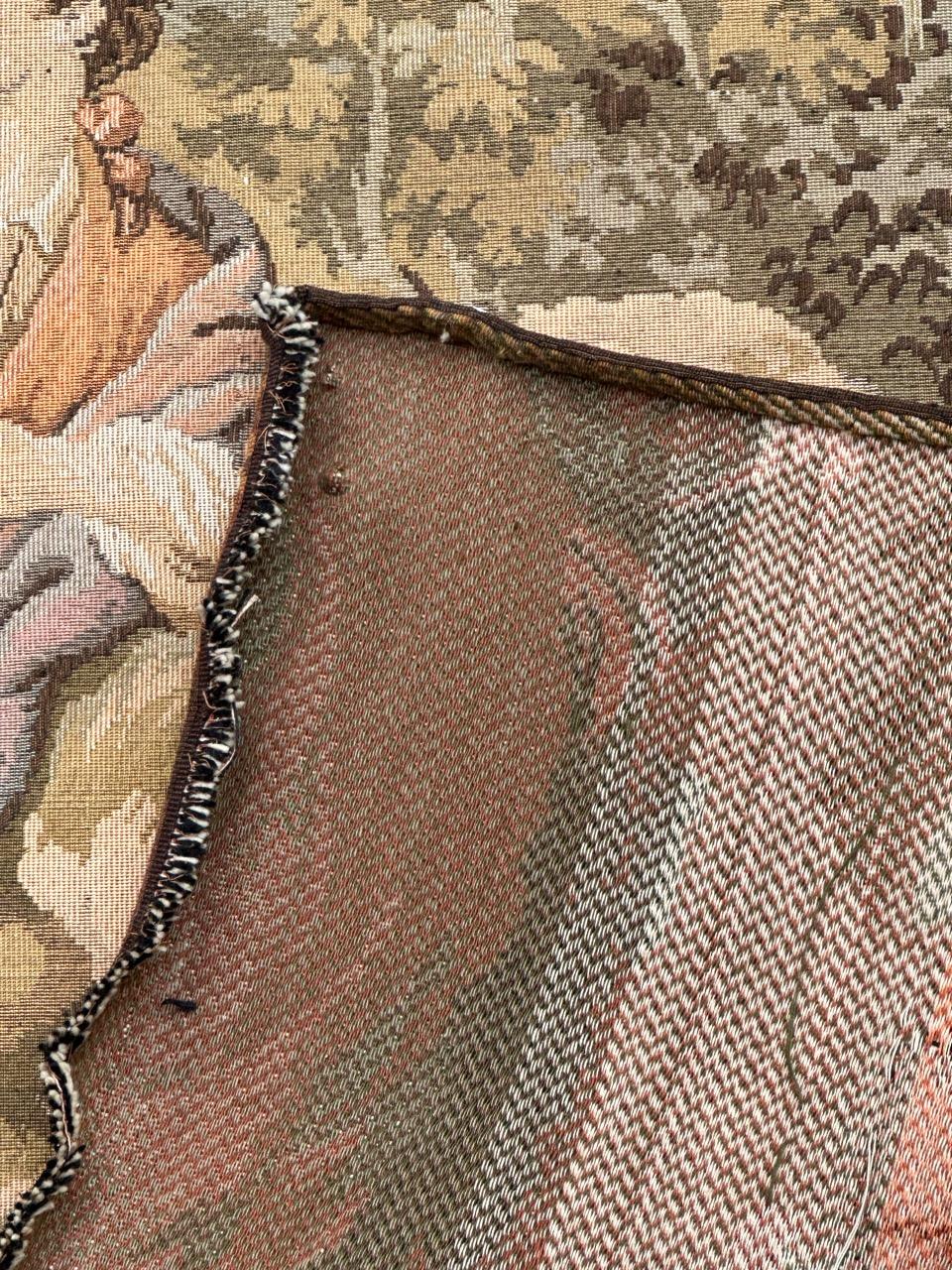 Schöner französischer Jacquard-Wandteppich im Aubusson-Stil, Vintage im Angebot 13