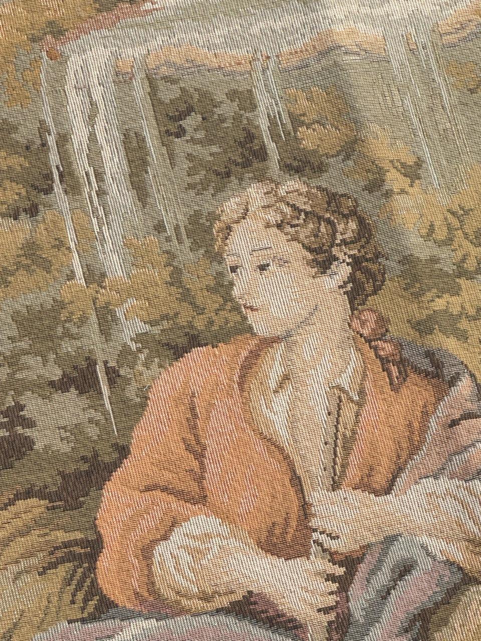 Pretty Vintage Französischer Jacquard-Wandteppich im Aubusson-Stil im Angebot 1