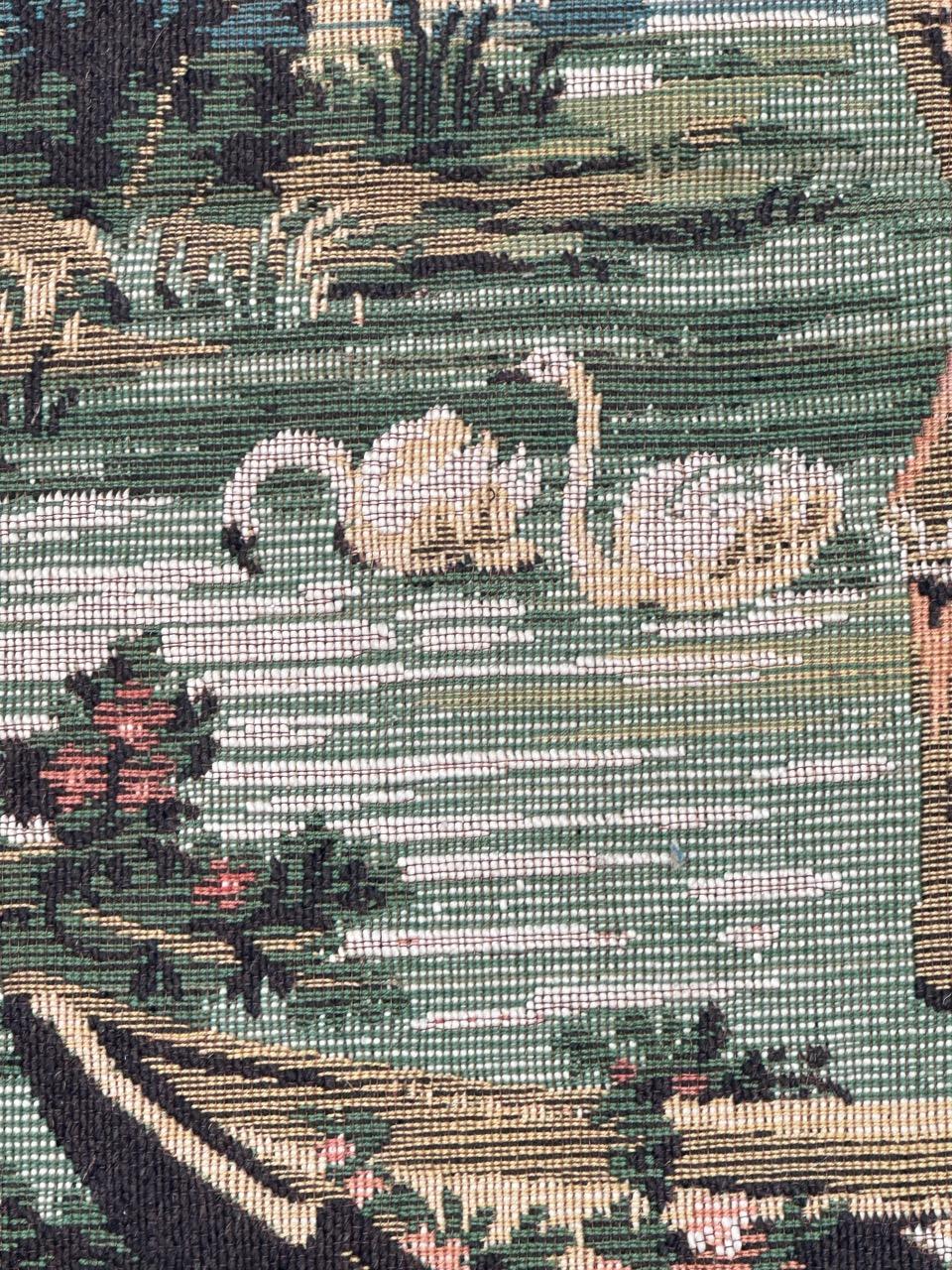 Französischer Jacquard-Wandteppich im Aubusson-Stil im Vintage-Stil im Angebot 2