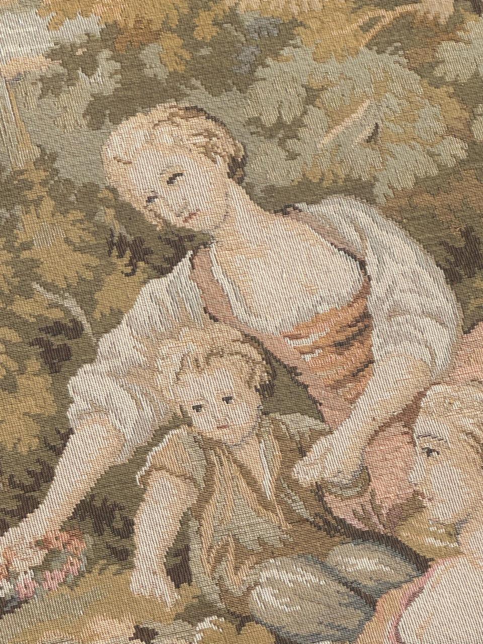 Pretty Vintage Französischer Jacquard-Wandteppich im Aubusson-Stil im Angebot 2