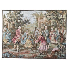 Schöner französischer Jacquard-Wandteppich im Aubusson-Stil, Vintage