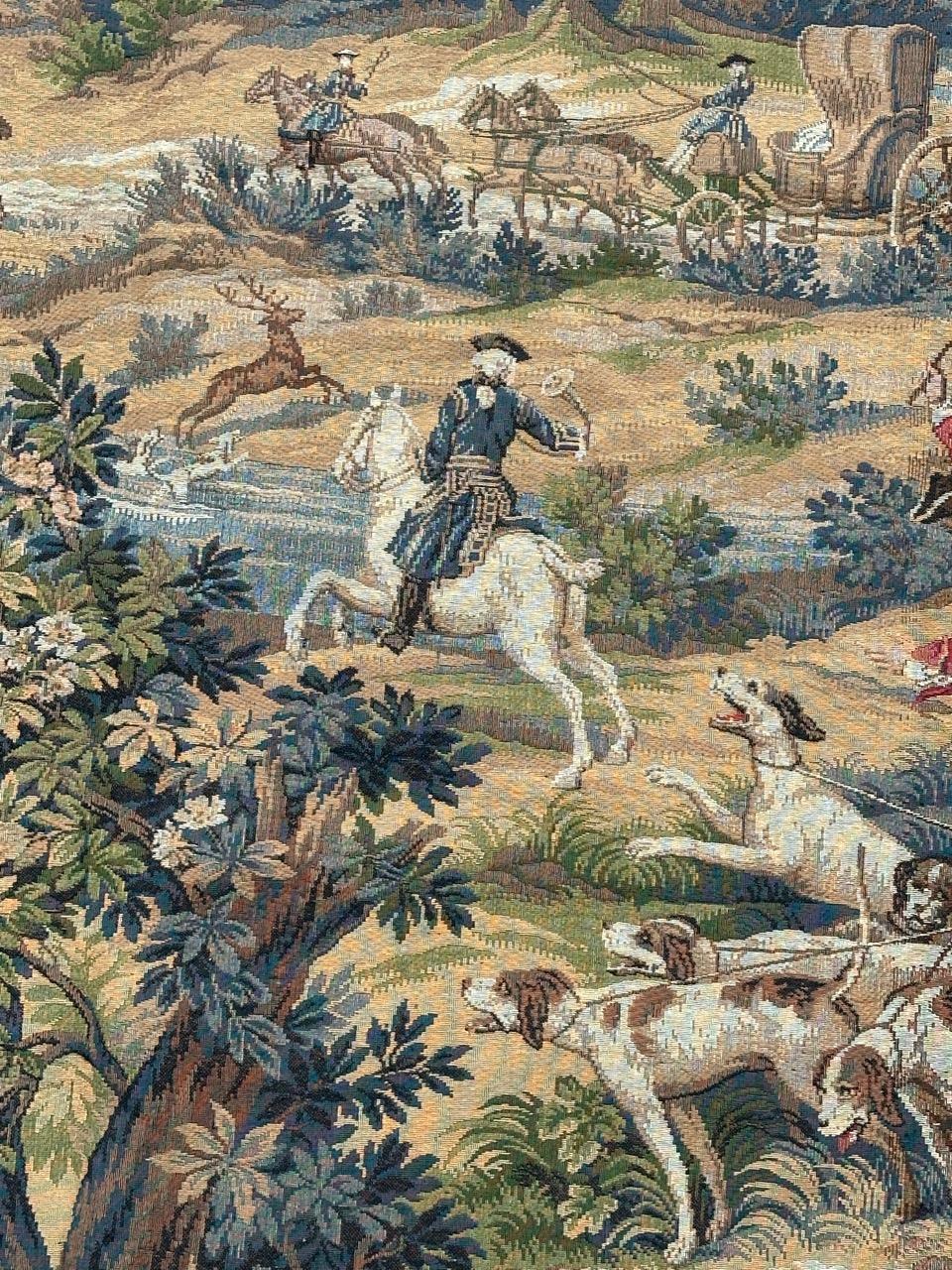 Hübscher französischer Jacquard-Wandteppich im Aubusson-Stil 