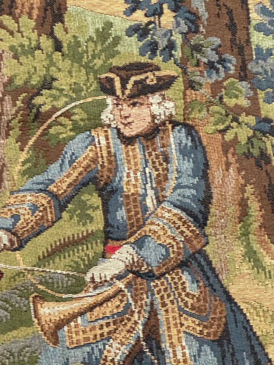 Hübscher französischer Jacquard-Wandteppich im Aubusson-Stil 