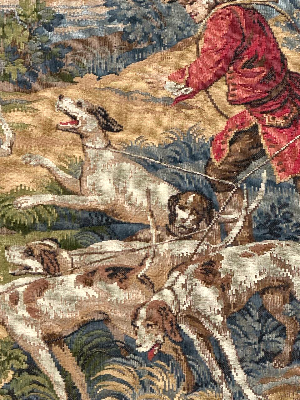 Hübscher französischer Jacquard-Wandteppich im Aubusson-Stil 