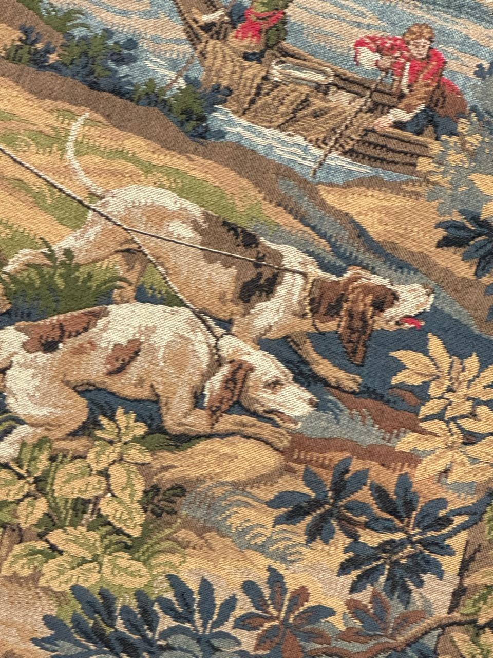 Hübscher französischer Jacquard-Wandteppich im Aubusson-Stil 