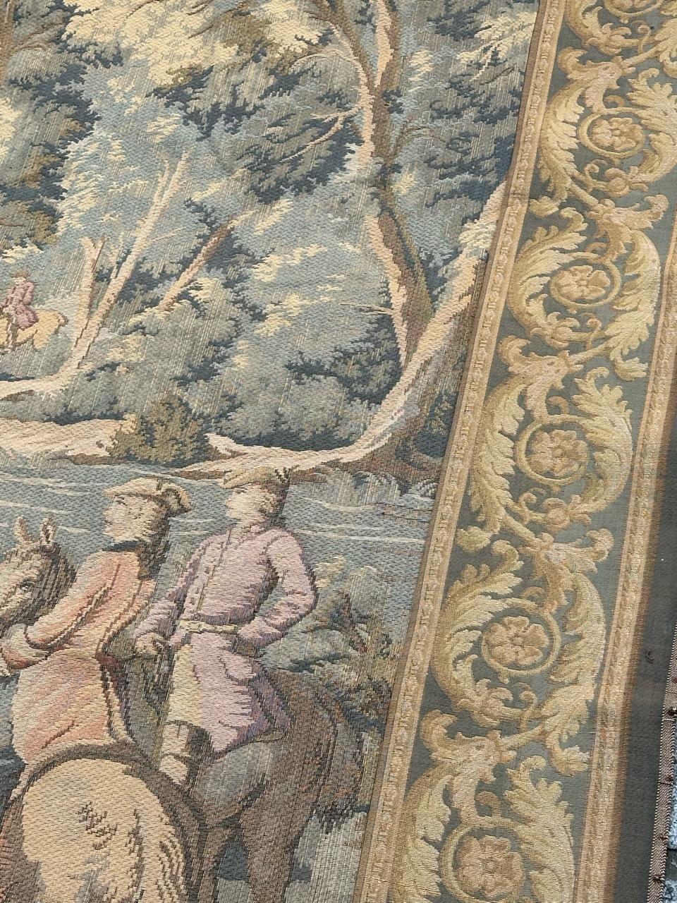 Hübscher französischer Jacquard-Wandteppich im Aubusson-Stil 