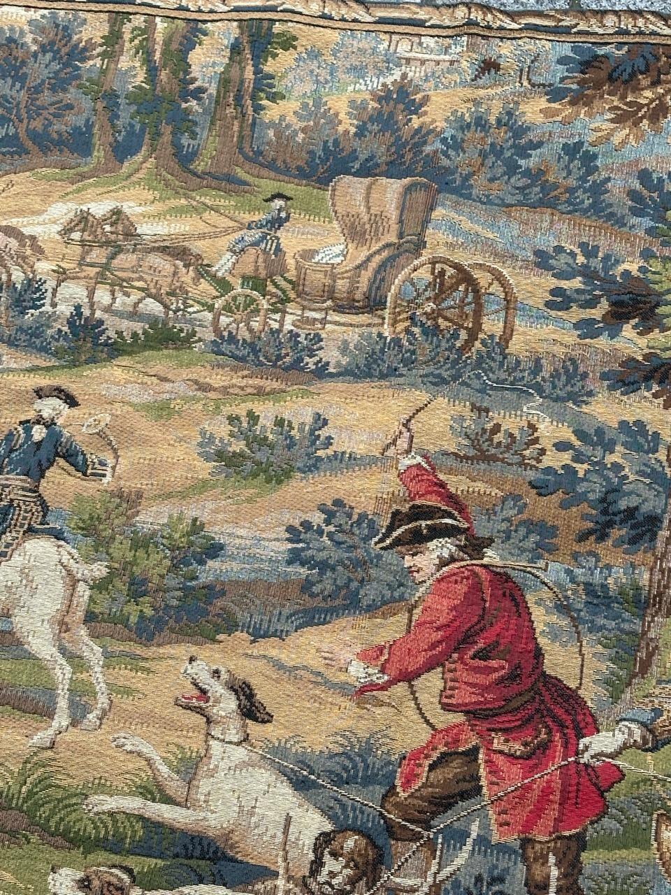Hübscher französischer Jacquard-Wandteppich im Aubusson-Stil 