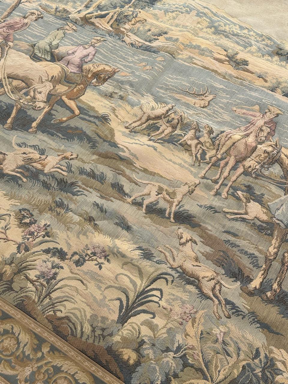 Hübscher französischer Jacquard-Wandteppich im Aubusson-Stil 