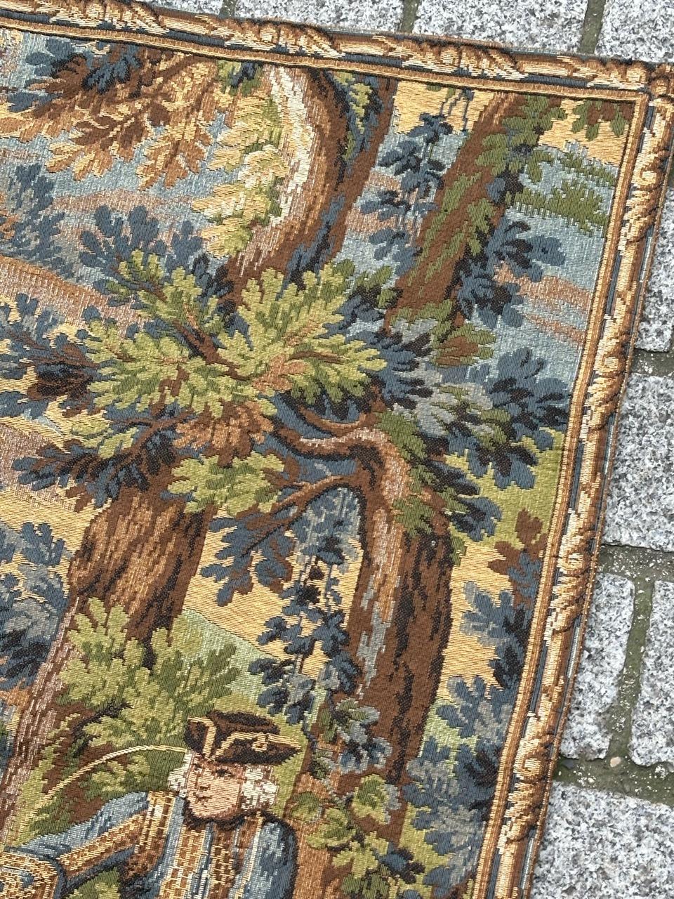 Hübscher französischer Jacquard-Wandteppich im Aubusson-Stil 