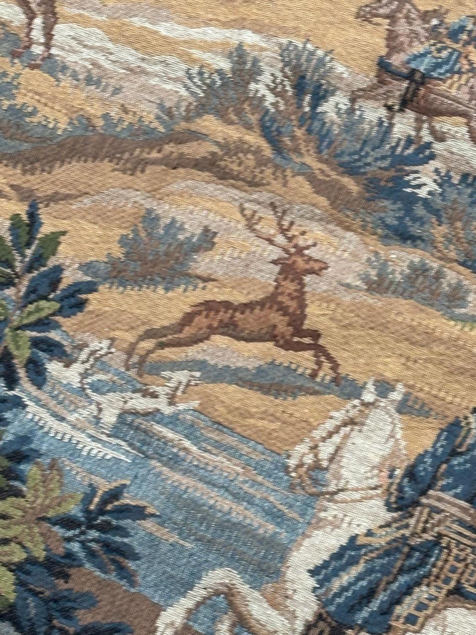 Hübscher französischer Jacquard-Wandteppich im Aubusson-Stil 
