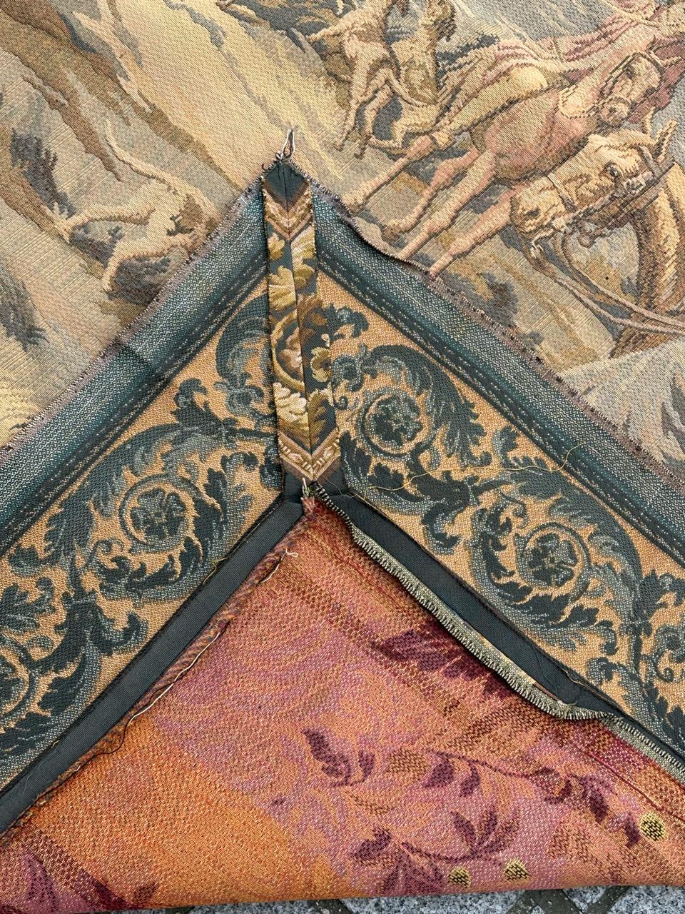 Hübscher französischer Jacquard-Wandteppich im Aubusson-Stil 