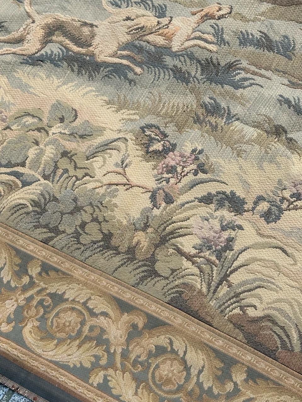 Hübscher französischer Jacquard-Wandteppich im Aubusson-Stil 