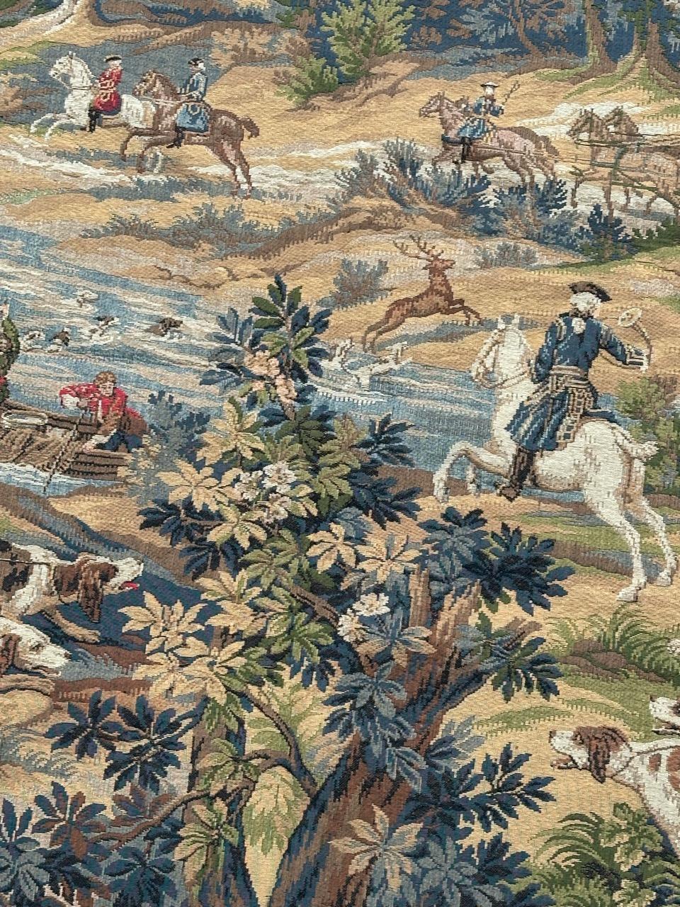 Hübscher französischer Jacquard-Wandteppich im Aubusson-Stil 