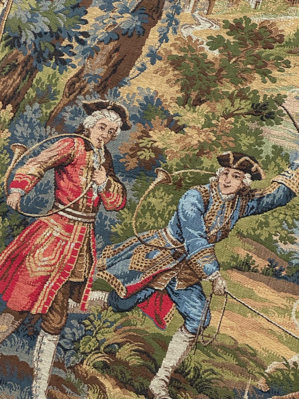 Hübscher französischer Jacquard-Wandteppich im Aubusson-Stil 