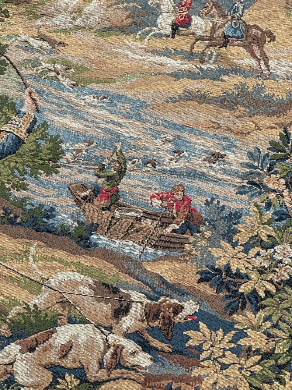 Hübscher französischer Jacquard-Wandteppich im Aubusson-Stil 