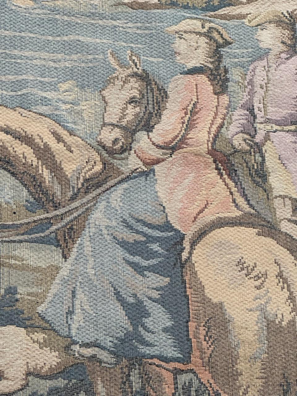 Hübscher französischer Jacquard-Wandteppich im Aubusson-Stil 