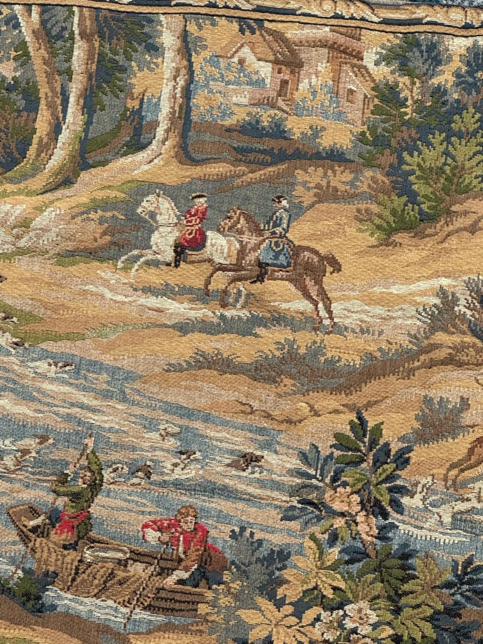 Hübscher französischer Jacquard-Wandteppich im Aubusson-Stil 