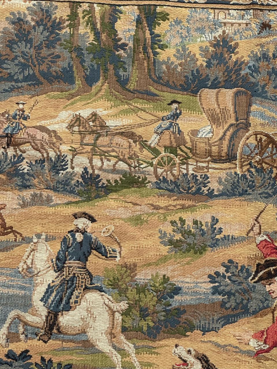 Hübscher französischer Jacquard-Wandteppich im Aubusson-Stil 