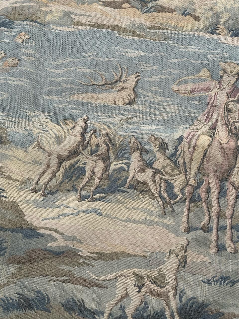 Hübscher französischer Jacquard-Wandteppich im Aubusson-Stil 