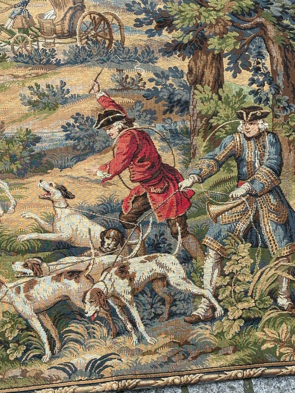 Hübscher französischer Jacquard-Wandteppich im Aubusson-Stil 