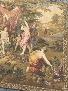 Hübsche Vintage Französisch Aubusson Stil Jacquard-Wandteppich " das Fest der Venus "