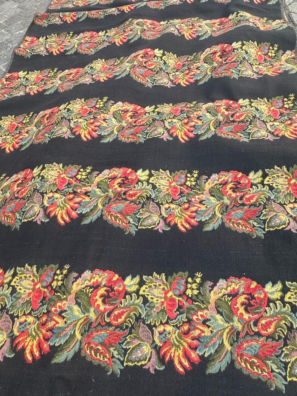 Schöner französischer Jacquard-Wandteppich im Aubusson-Stil aus Seidenstoff für die Bedeckung im Aubusson-Stil im Angebot 5