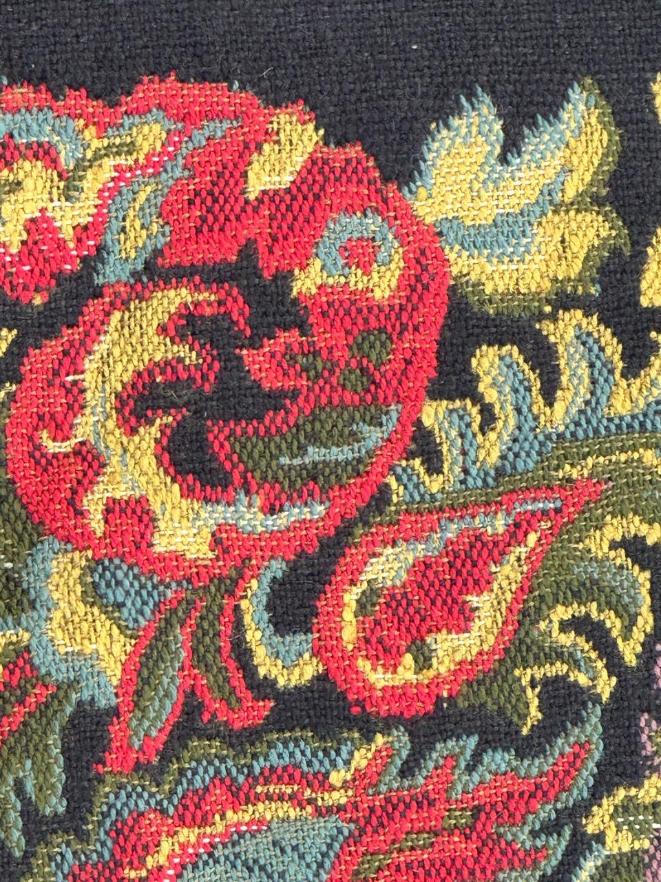 Schöner französischer Jacquard-Wandteppich im Aubusson-Stil aus Seidenstoff für die Bedeckung im Aubusson-Stil im Angebot 1